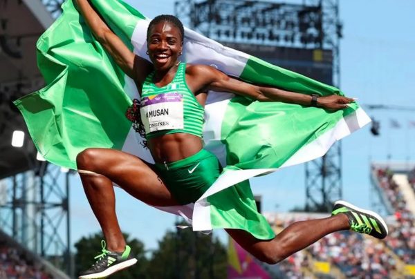 TOBI AMUSAN FIRST NIGERIAN ATHLETE TO WIN THE WORLD ATHLETICS CHAMPIONSHIP GOLD